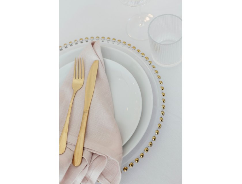 Gold Trim Charger Plate