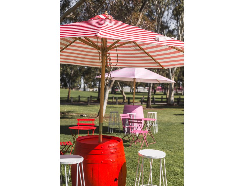 Striped Umbrella - Red