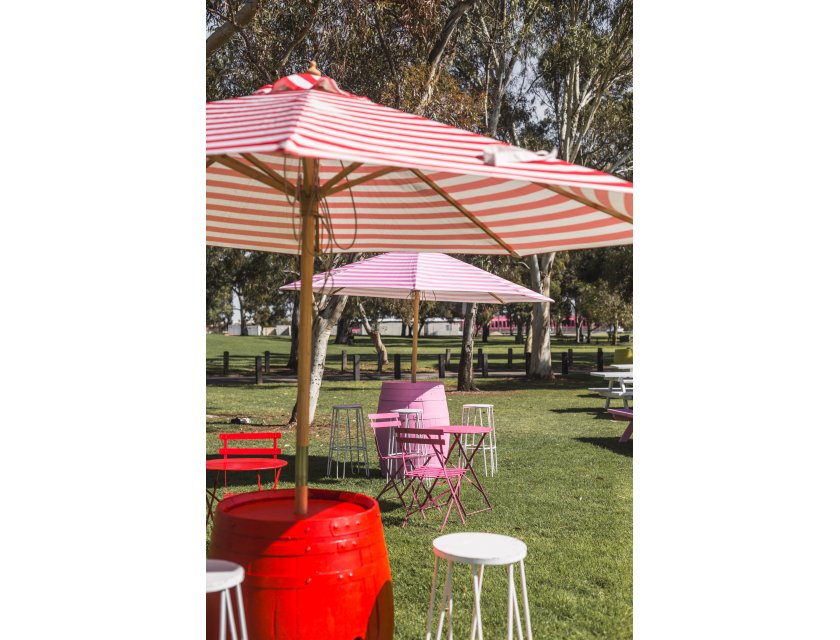 Striped Umbrella - Red