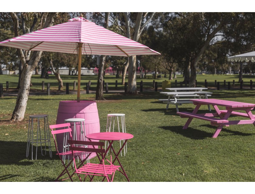 Striped Umbrella - Pink