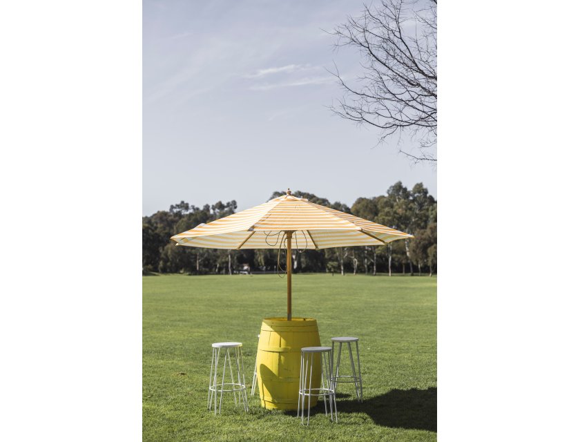 Striped Umbrella - Yellow