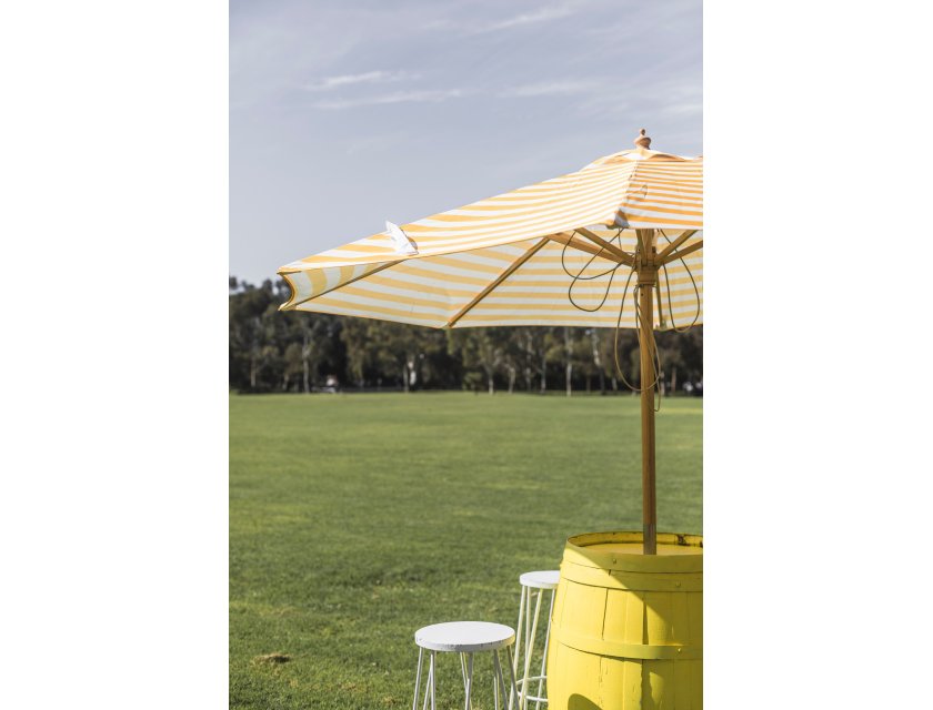 Striped Umbrella - Yellow