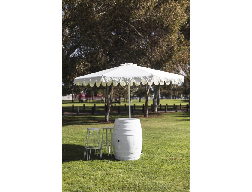 White Wash Wine Barrel
