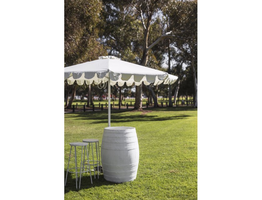 White Wash Wine Barrel