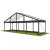 12m Clear Roof - Black Frame Pavilion - 12m x 3m