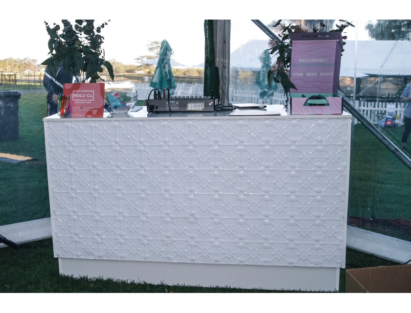 White Pressed Metal Bar