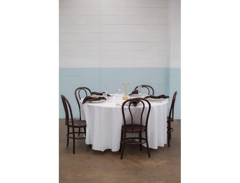 Round Wooden Trestle Table - 1.5m