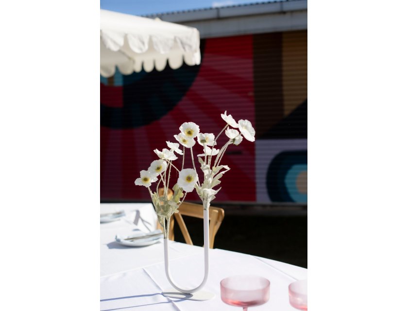 U Shape Bud Vase - White
