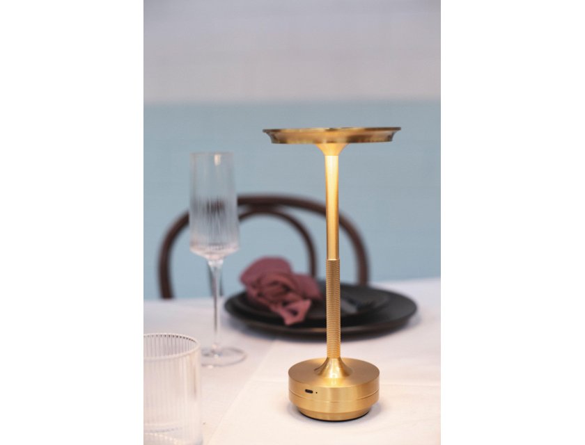 Retro Table Lamp - Battery - Gun Metal