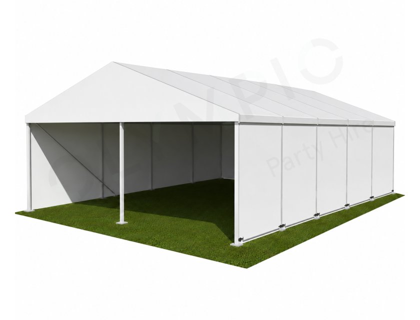 8m White Roof Pavilion - 8m x 3m