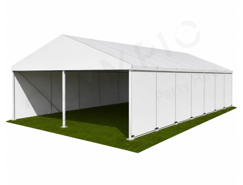 8m White Roof Pavilion - 8m x 3m