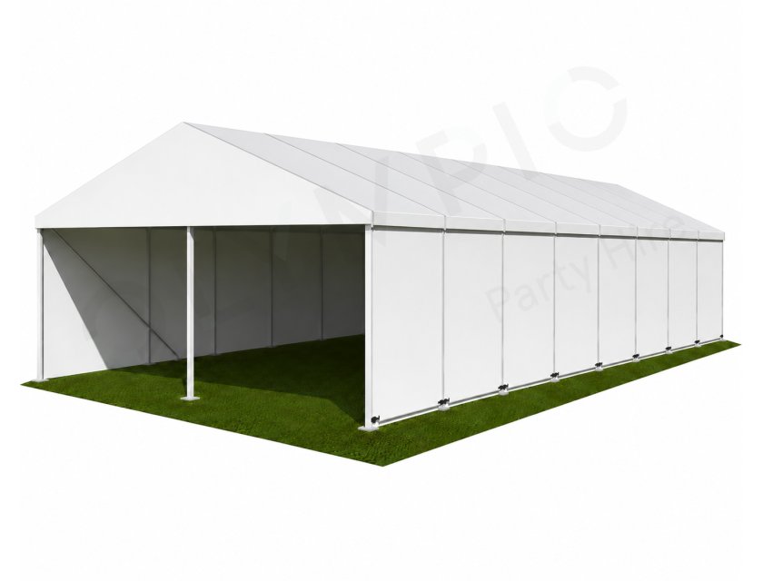 8m White Roof Pavilion - 8m x 3m