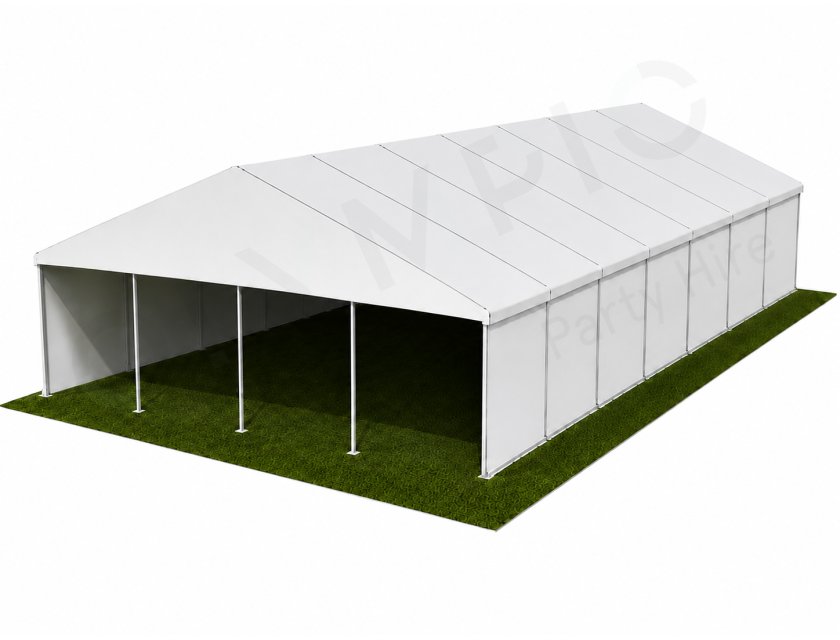 12m White Roof Pavilion - 12m x 6m