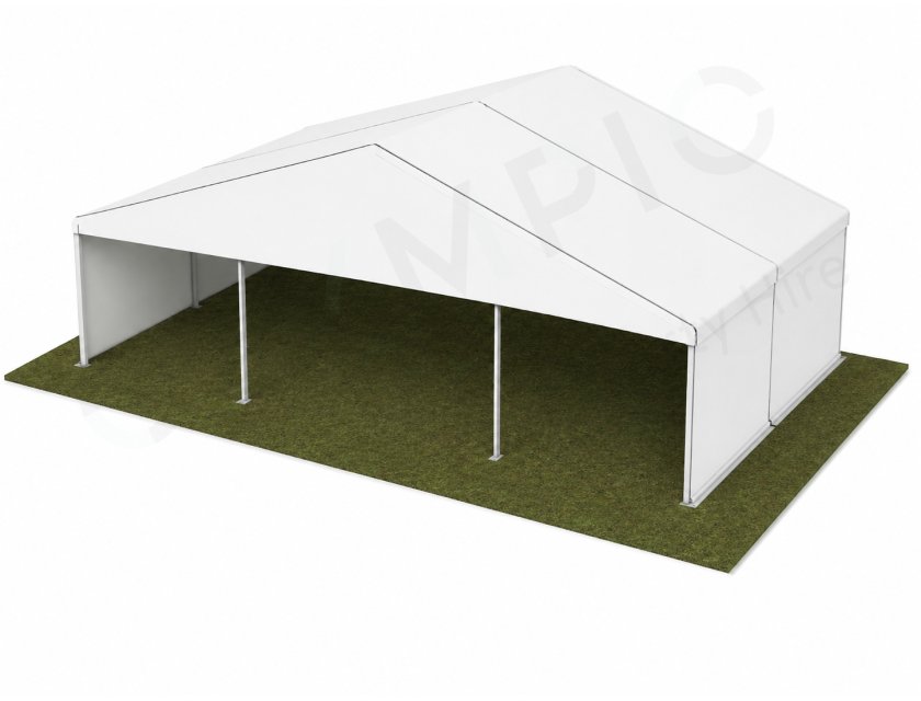 10m White Roof Pavilion - 10m x 3m