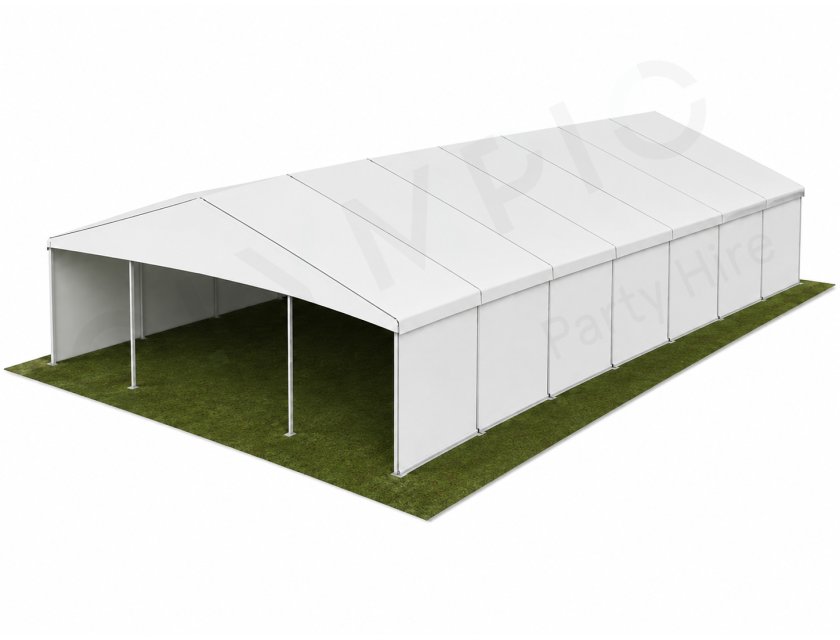 10m White Roof Pavilion - 10m x 3m