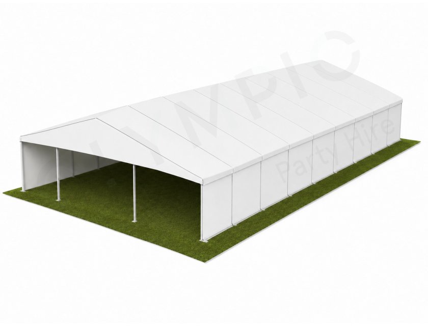10m White Roof Pavilion - 10m x 3m