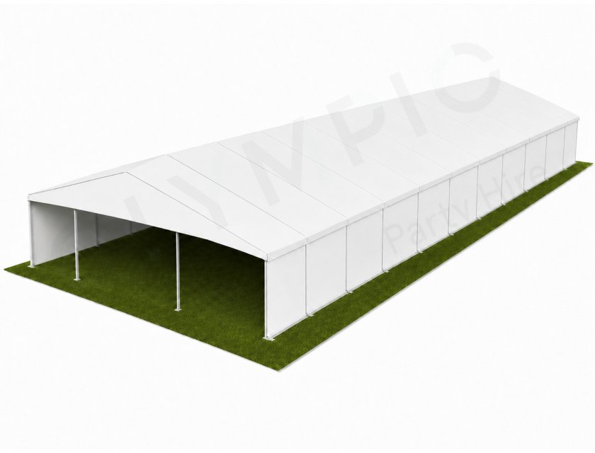 10m White Roof Pavilion - 10m x 3m