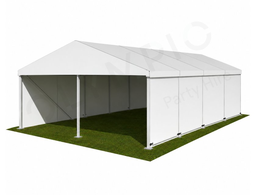 6m White Roof Pavilion - 6m x 3m