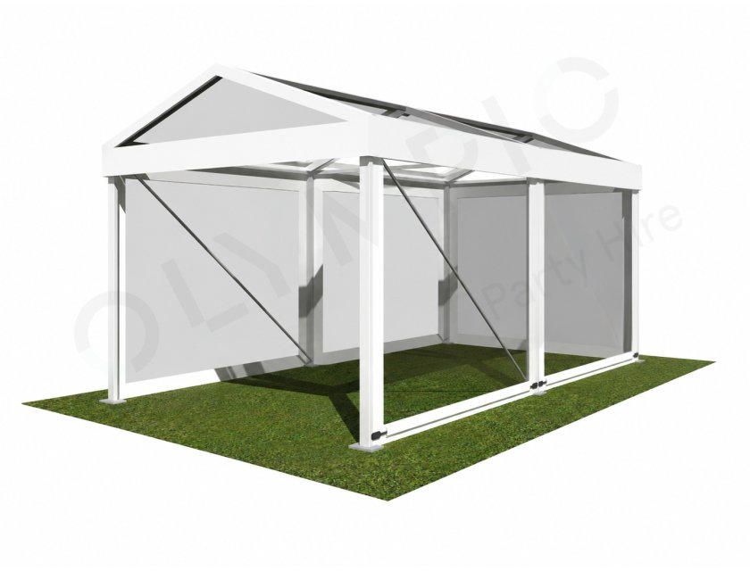 3m Clear Roof Pavilion - 3m x 3m