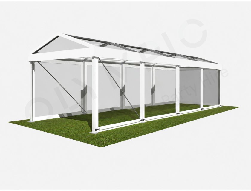 3m Clear Roof Pavilion - 3m x 3m