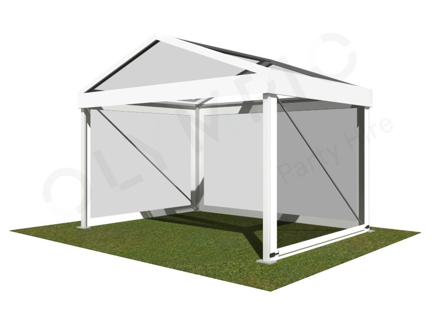 4m Clear Roof Pavilion - 4m x 3m