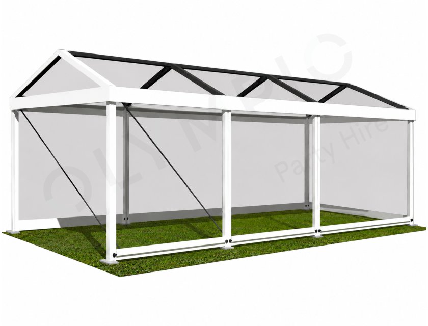 4m Clear Roof Pavilion - 4m x 3m