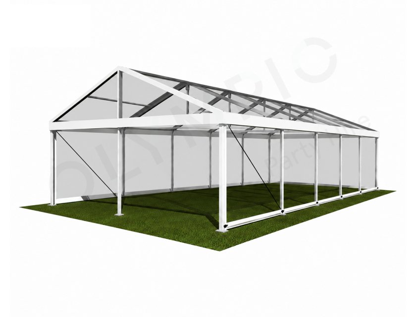 8m Clear Roof Pavilion - 8m x 3m