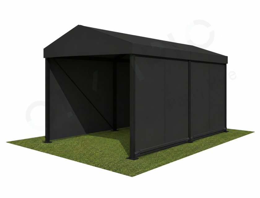 3m Black Roof, Black Frame Pavilion - 3m x 3m