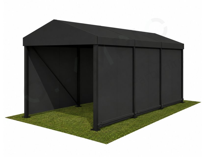 3m Black Roof, Black Frame Pavilion - 3m x 3m