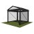 3m Clear Roof - Black Frame Pavilion - 3x3m Clear Roof, Black Frame Pavilion
