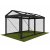 3m Clear Roof - Black Frame Pavilion - 3x3m Clear Roof, Black Frame Pavilion