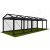 3m Clear Roof - Black Frame Pavilion - 3x3m Clear Roof, Black Frame Pavilion