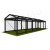 3m Clear Roof - Black Frame Pavilion - 3x3m Clear Roof, Black Frame Pavilion