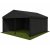 6m Black Roof, Black Frame Pavilion - 6m x 3m