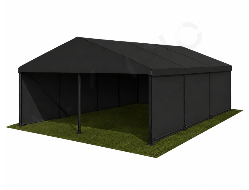 6m Black Roof, Black Frame Pavilion - 6m x 3m