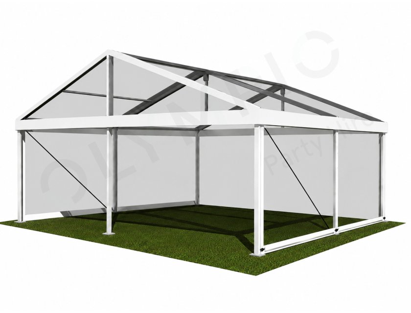 6m Clear Roof Pavilion - 6m x 3m