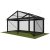 6m Clear Roof - Black Frame Pavilion - 6x3m Clear Roof, Black Frame Pavilion