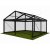 6m Clear Roof - Black Frame Pavilion - 6x3m Clear Roof, Black Frame Pavilion