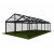 6m Clear Roof - Black Frame Pavilion - 6x3m Clear Roof, Black Frame Pavilion