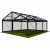 6m Clear Roof - Black Frame Pavilion - 6x3m Clear Roof, Black Frame Pavilion