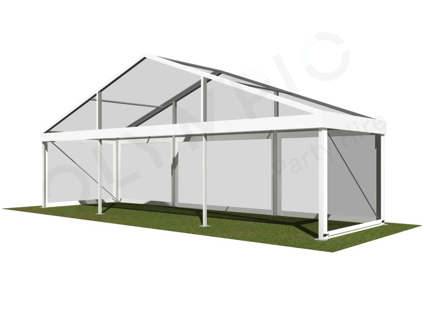 10m Clear Roof Pavilion - 10m x 3m