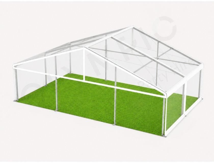 10m Clear Roof Pavilion - 10m x 3m