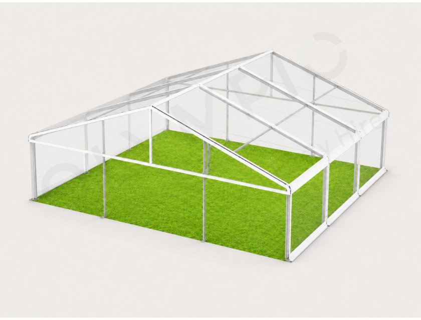 10m Clear Roof Pavilion - 10m x 3m
