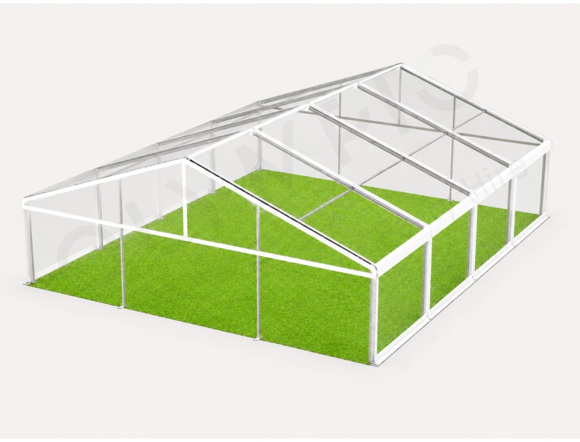 10m Clear Roof Pavilion - 10m x 3m