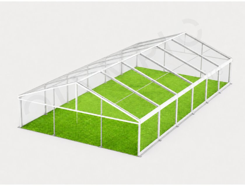10m Clear Roof Pavilion - 10m x 3m