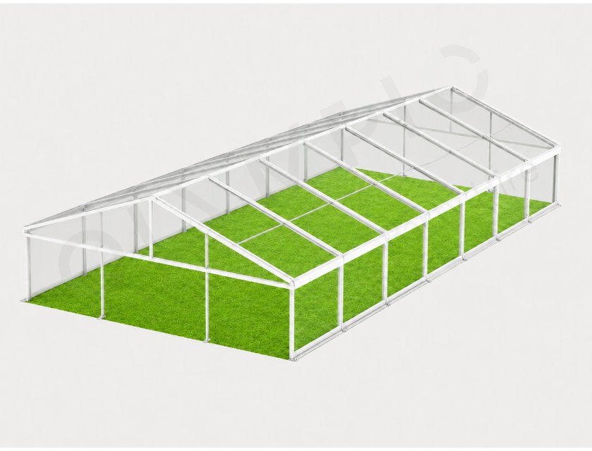 10m Clear Roof Pavilion - 10m x 3m