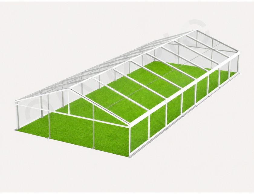 10m Clear Roof Pavilion - 10m x 3m