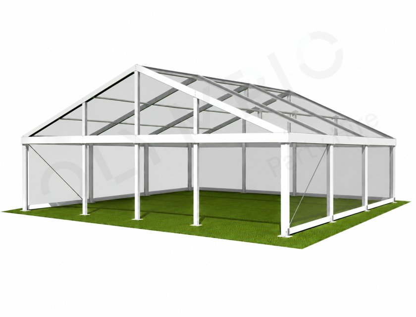 12m Clear Roof Pavilion - 12m x 6m