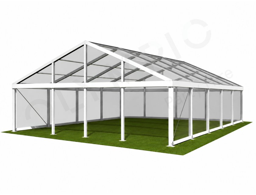 12m Clear Roof Pavilion - 12m x 6m