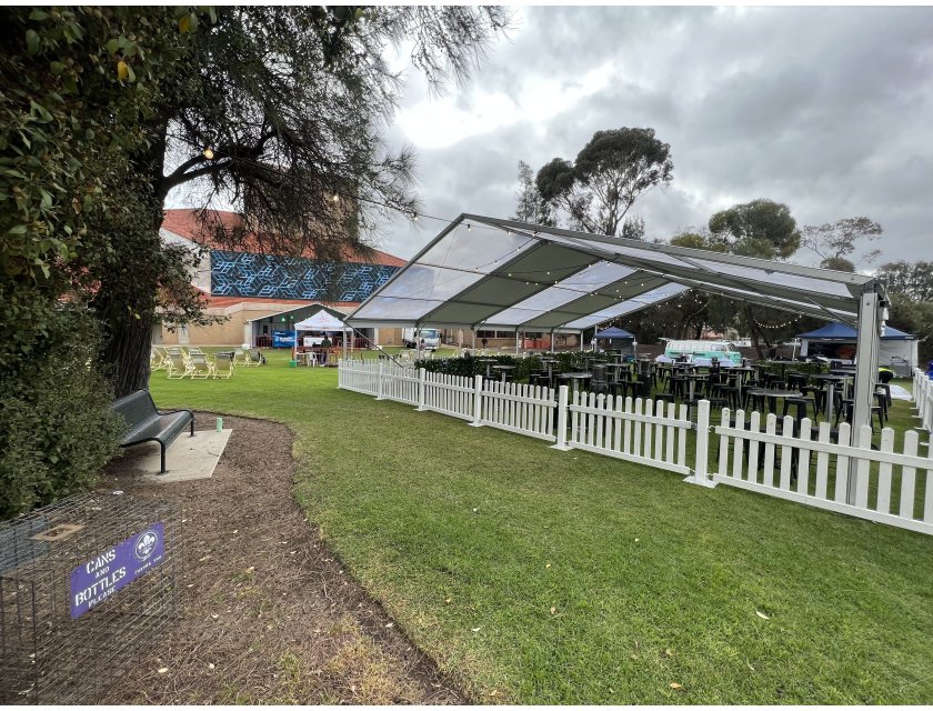 12m Clear Roof Pavilion - 12m x 6m